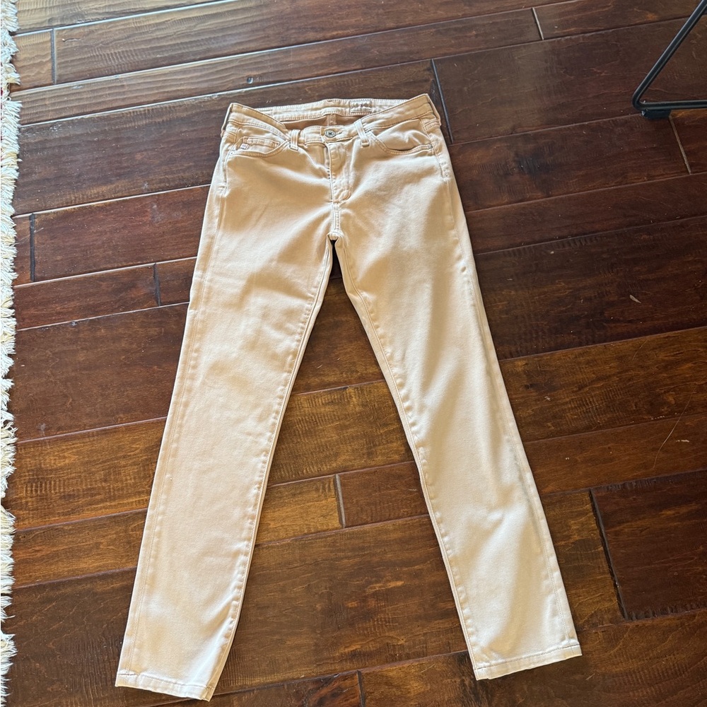 AG Adriano Goldschmied Women's Beige Skinny Pants, 26R